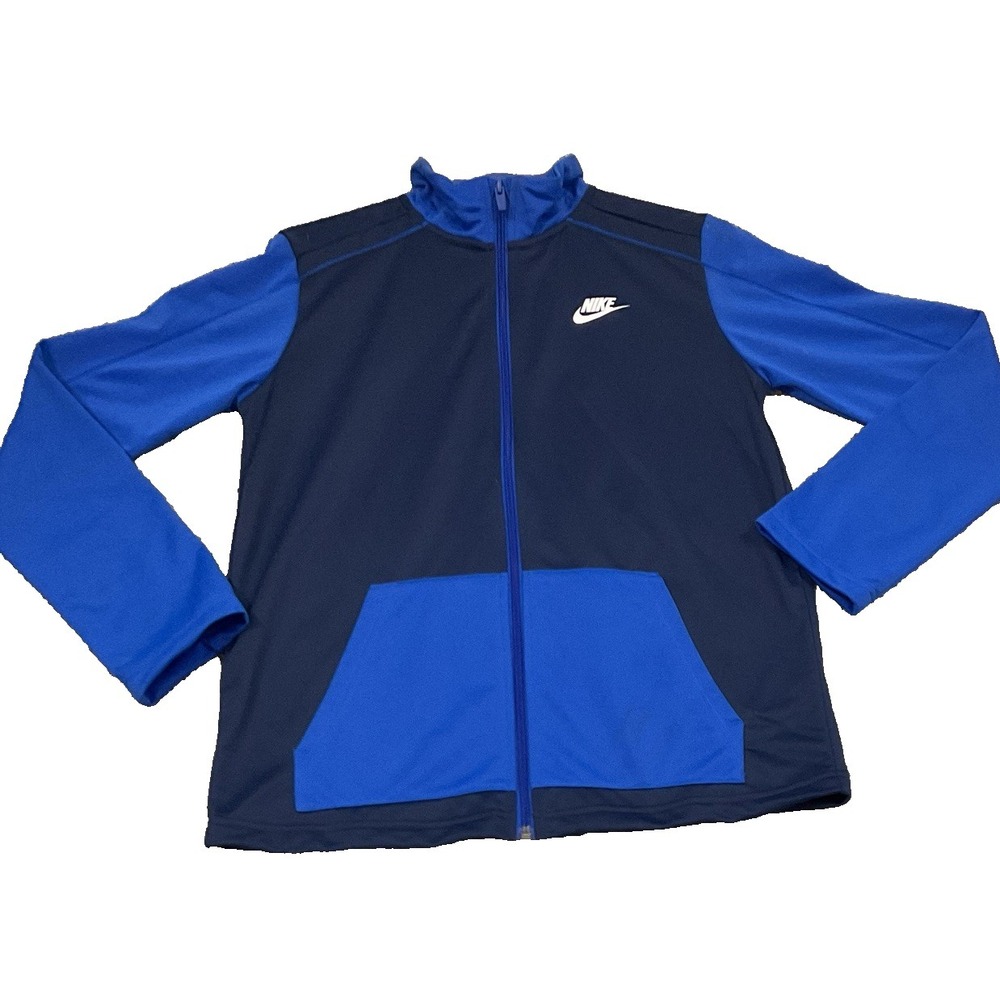 Nike Sportswear Boys Full Zip Hoodie Royal Blue Youth XL Cotton Poly CVC NWT